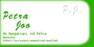 petra joo business card